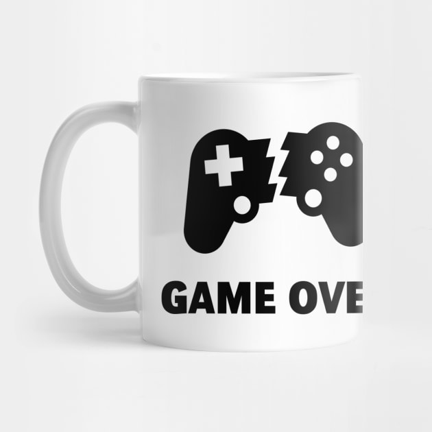 Broken Controller – Game Over (Gamer / Finish / Black) by MrFaulbaum